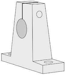 Thomson Industries - 8mm Diam, Malleable Iron Alloy Shaft Support - Plain Shafting - USA Tool & Supply