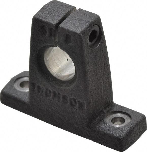 Thomson Industries - 1/2" Diam, Malleable Iron Alloy Shaft Support - Plain Shafting - USA Tool & Supply