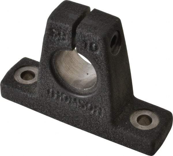 Thomson Industries - 5/8" Diam, Malleable Iron Alloy Shaft Support - Plain Shafting - USA Tool & Supply