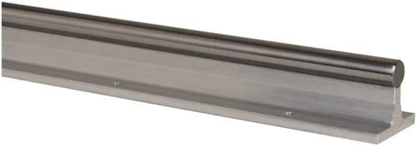 Thomson Industries - 1/2" Shaft Diam, 1-1/2" Base Width, Steel Shaft, Aluminum Rail, Round Shaft Assemblies - 24" Long, 1/4" Neck Width - USA Tool & Supply