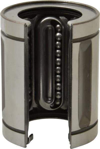 Thomson Industries - 1-1/4" Inside Diam, 520 Lbs. Dynamic Capacity, Open Linear Bearing - USA Tool & Supply