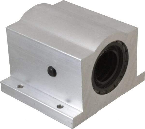 Thomson Industries - 1-1/4" Inside Diam, 2350/4700 Lbs. Dynamic Capacity, Closed Single Pillow Block Linear Bearing - 2.81" Overall Height x 4" Overall Width - USA Tool & Supply