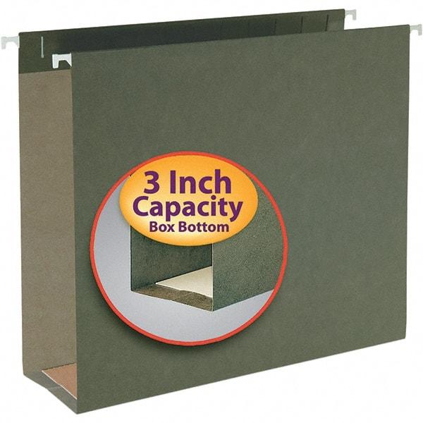 SMEAD - 12-1/4 x 9-1/2", Letter Size, Standard Green, Hanging File Folder - 11 Point Stock - USA Tool & Supply