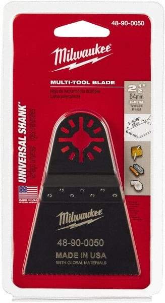 Milwaukee Tool - Rotary Multi-Material Blade - 2-1/2" Cutting Diam, Black Oxide Finish, Use with Milwaukee Multi-Tool - USA Tool & Supply