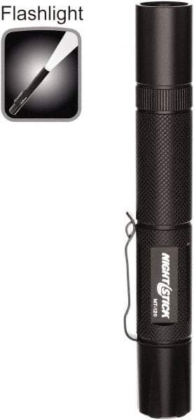 Bayco - LED Bulb, Industrial/Tactical Flashlight - Black Aluminum Body, AA Batteries - USA Tool & Supply