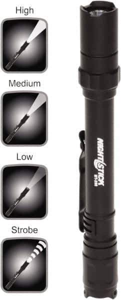 Bayco - LED Bulb, Industrial/Tactical Flashlight - Black Aluminum Body, AAA Batteries - USA Tool & Supply