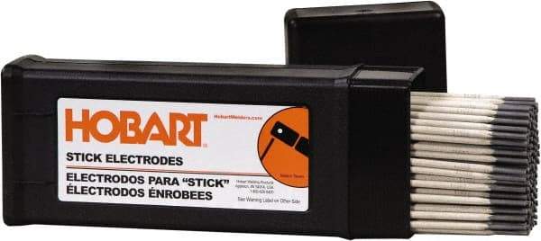 Hobart Welding Products - 14" Long, 1/8" Diam, High Strength Mild Steel Arc Welding Electrode - E7018 - Exact Industrial Supply