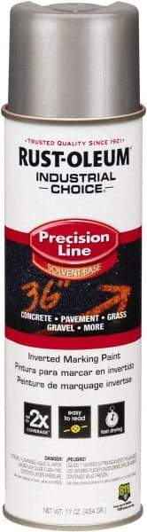 Rust-Oleum - 16 fl oz Silver Marking Paint - Solvent-Based Formula - USA Tool & Supply