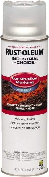 Rust-Oleum - 15 fl oz Clear Marking Paint - Water-Based Formula - USA Tool & Supply