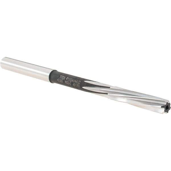 Walter-Titex - 6.02mm Cobalt 6 Flute Chucking Reamer - Spiral Flute, 6.3mm Straight Shank, 28mm Flute Length, 101mm OAL - USA Tool & Supply