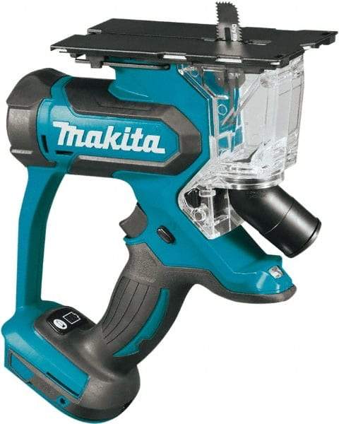 Makita - 18 Volt, 6,000 SPM, 1-3/16" Stroke Length, Lithium-Ion Cordless Jigsaw - 90° Cutting Angle, Series 18V LXT - USA Tool & Supply