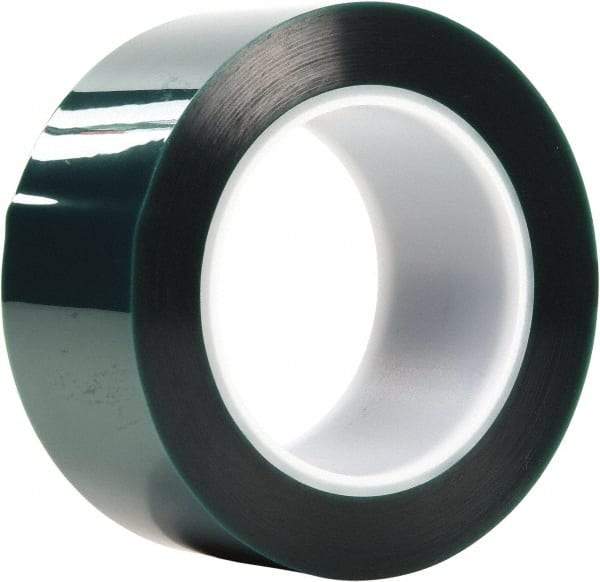 3M - 3" Wide x 72 Yd Long Green Polyester Film Masking Tape - Series 8992, 3.2 mil Thick - USA Tool & Supply