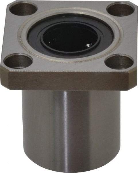 Value Collection - 5/8" ID, Square Flanged Single Linear Bearing - 1-1/8" OD - USA Tool & Supply