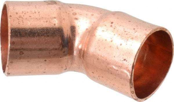 Mueller Industries - 3/4" Wrot Copper Pipe 45° Elbow - C x C, Solder Joint - USA Tool & Supply