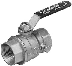 Legend Valve - 3/4" Pipe, Full Port, Brass Standard Ball Valve - Inline - One Way Flow, FNPT x FNPT Ends, Lever Handle, 500 WOG - USA Tool & Supply