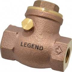 Legend Valve - 1/4" Brass Check Valve - Inline, FNPT x FNPT, 200 WOG - USA Tool & Supply