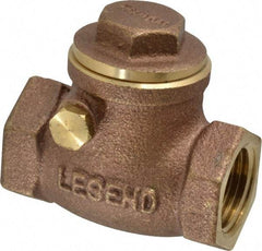 Legend Valve - 1/2" Brass Check Valve - Inline, FNPT x FNPT, 200 WOG - USA Tool & Supply