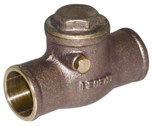 Legend Valve - 1-1/2" Brass Check Valve - Soldered x Soldered, 200 WOG - USA Tool & Supply