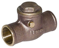 Legend Valve - 1-1/2" Brass Check Valve - Soldered x Soldered, 200 WOG - USA Tool & Supply