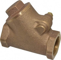 Legend Valve - 3/4" Bronze Check Valve - Y-Pattern, FNPT x FNPT, 300 WOG - USA Tool & Supply