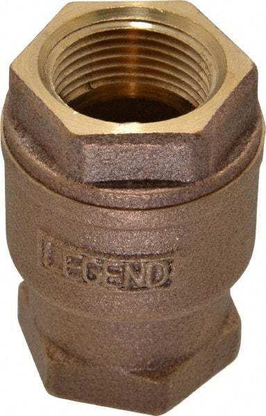 Legend Valve - 3/4" Bronze Check Valve - Inline, FNPT x FNPT, 250 WOG - USA Tool & Supply
