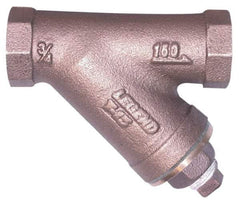 Legend Valve - 2-1/2" Pipe, Female NPT Ends, Lead Free Bronze Y-Strainer - 2 psi Pressure Rating, 300 psi WOG Rating, 150 psi WSP Rating - USA Tool & Supply