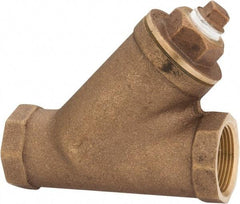 Legend Valve - 1-1/4" Pipe, FNPT Ends, Bronze Y-Strainer - 300 psi WOG Rating, 150 psi WSP Rating - USA Tool & Supply