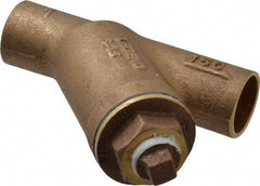 Legend Valve - 1" Pipe, Solder Ends, Bronze Y-Strainer - 300 psi WOG Rating, 150 psi WSP Rating - USA Tool & Supply