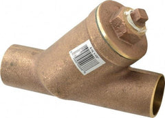 Legend Valve - 1-1/2" Pipe, Solder Ends, Bronze Y-Strainer - 300 psi WOG Rating, 150 psi WSP Rating - USA Tool & Supply