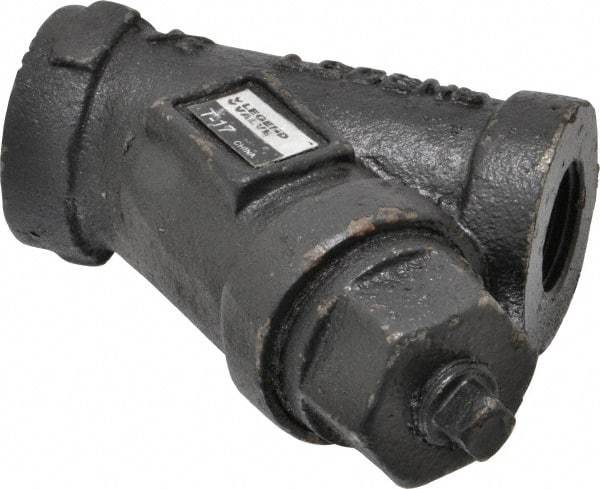 Legend Valve - 1/2" Pipe, FNPT Ends, Cast Iron Y-Strainer - 500 psi WOG Rating, 250 psi WSP Rating - USA Tool & Supply