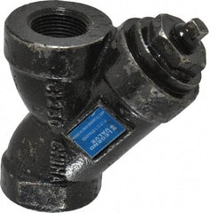 Legend Valve - 1" Pipe, FNPT Ends, Cast Iron Y-Strainer - 500 psi WOG Rating, 250 psi WSP Rating - USA Tool & Supply