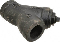 Legend Valve - 1-1/2" Pipe, FNPT Ends, Cast Iron Y-Strainer - 500 psi WOG Rating, 250 psi WSP Rating - USA Tool & Supply