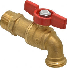 Legend Valve - 3/4 Inch Pipe, 125 psi WOG Rating, Brass Hose Bibb, Stop Valve - USA Tool & Supply