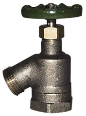 Legend Valve - 1/2" Pipe, Lead Free Brass Bent Nose Garden Valve, Sillcock - Handwheel Handle, FNPT x MGHT End Connections, 125 psi WOG Rating - USA Tool & Supply