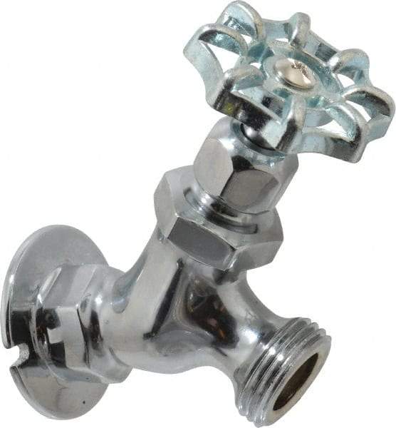 Legend Valve - 1/2" Pipe, Chrome Plated Brass Sillcock - Handwheel Handle, FNPT x GHT End Connections, 125 psi WOG Rating - USA Tool & Supply