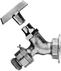 Legend Valve - 1/2" Pipe, Chrome Plated Brass Sillcock with Vacuum Breaker - Loosekey Handle, FNPT x GHT End Connections, 125 psi WOG Rating - USA Tool & Supply