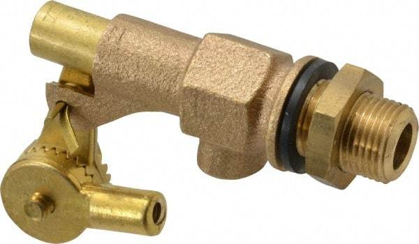 Legend Valve - 3/8" Pipe, Bronze, Mechanical Float Valve - 125 psi, MPT x Plain End Connections - USA Tool & Supply