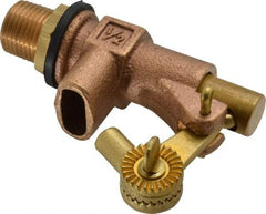 Legend Valve - 1/2" Pipe, Bronze, Mechanical Float Valve - 125 psi, MPT x Plain End Connections - USA Tool & Supply