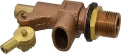 Legend Valve - 3/4" Pipe, Bronze, Mechanical Float Valve - 125 psi, MPT x Plain End Connections - USA Tool & Supply