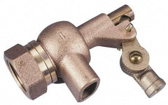 Legend Valve - 1-1/4" Pipe, Bronze, Mechanical Float Valve - 125 psi, NPTF x Plain End Connections - USA Tool & Supply