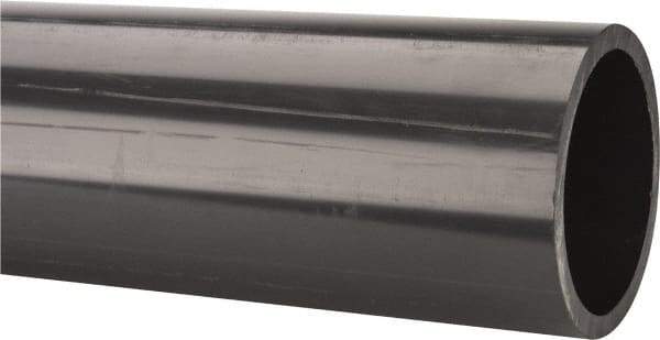 Made in USA - 4" Pipe, 60" Long PVC Unthreaded Plastic Pipe Nipple - 320 Max psi, 3.786" ID x 4-1/2" OD, Schedule 80, Gray - USA Tool & Supply
