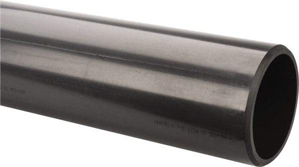 Made in USA - 6" Pipe, 60" Long PVC Unthreaded Plastic Pipe Nipple - 280 Max psi, 5.709" ID x 6-5/8" OD, Schedule 80, Gray - USA Tool & Supply