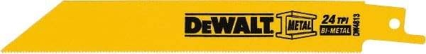 DeWALT - Bi-Metal Reciprocating Saw Blade - Straight Profile, 24 TPI, Toothed Edge - USA Tool & Supply