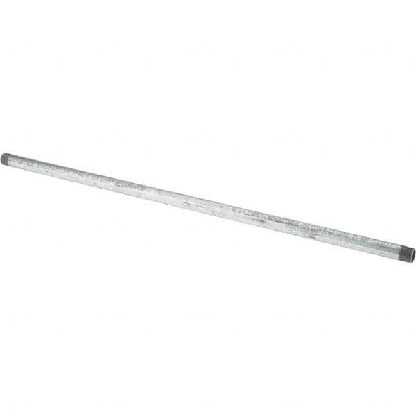 Made in USA - Schedule 40, 3/4 x 36" Galvanized Pipe Nipple - Threaded Steel - USA Tool & Supply