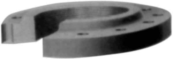 Made in USA - 4" Pipe, 10" OD, 1-3/4" Hub Length, Iron Threaded Pipe Flange - 5-3/4" Across Bolt Hole Centers, 7/8" Bolt Hole, 175 psi, Class 250 - USA Tool & Supply