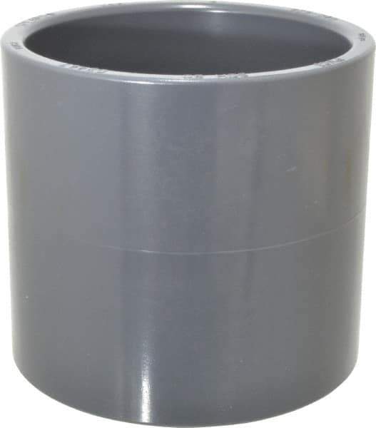 Value Collection - 4" PVC Plastic Pipe Coupling - Schedule 80, Slip x Slip End Connections - USA Tool & Supply