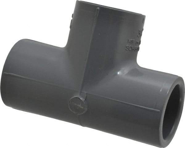 Value Collection - 3/4" CPVC Plastic Pipe Tee - Schedule 80, Slip x Slip x Slip End Connections - USA Tool & Supply