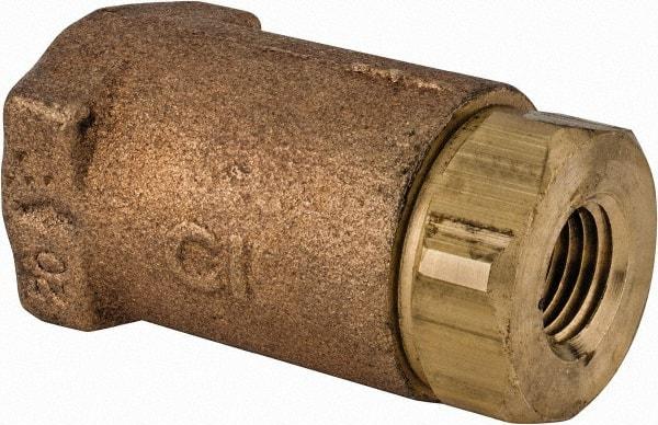 Conbraco - 1/4" Bronze Check Valve - Inline, FNPT x FNPT - USA Tool & Supply