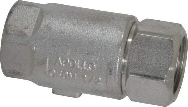 Conbraco - 1/2" Stainless Steel Check Valve - Inline, FNPT x FNPT - USA Tool & Supply