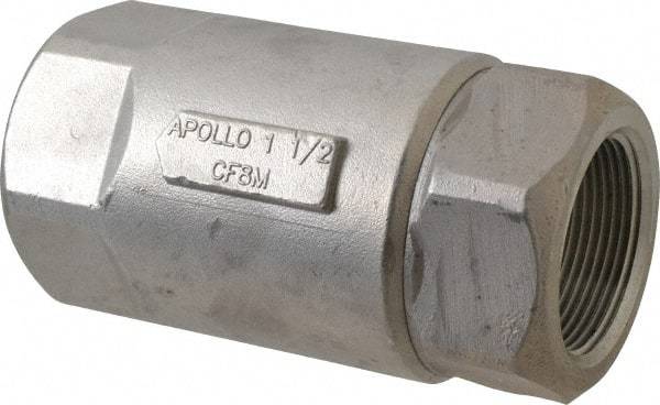Conbraco - 1-1/2" Stainless Steel Check Valve - Inline, FNPT x FNPT - USA Tool & Supply